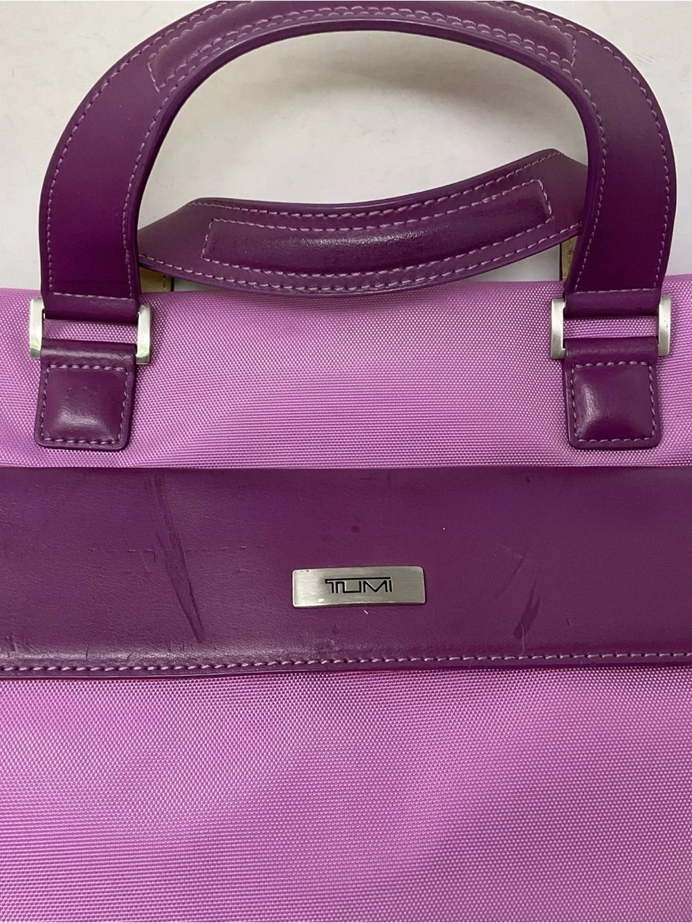 Tumi ballistic nylon Lavender and purple briefcase/satchel